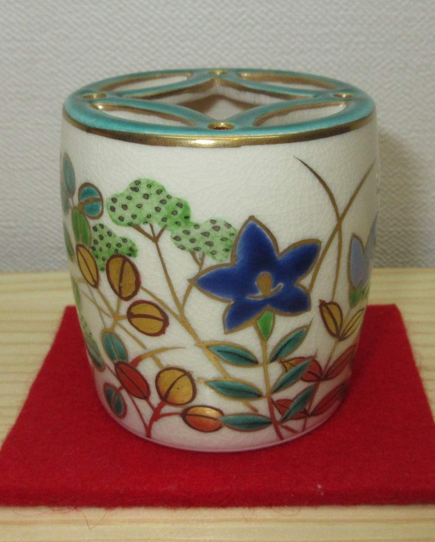 送料込【逢絢亭・新品】茶道具 蓋置 京焼 仁清 青楓透し 平安（手塚）桐鳳 送料込【逢絢亭・新品】茶道具 蓋置 京焼 仁清 青楓透し 平安（